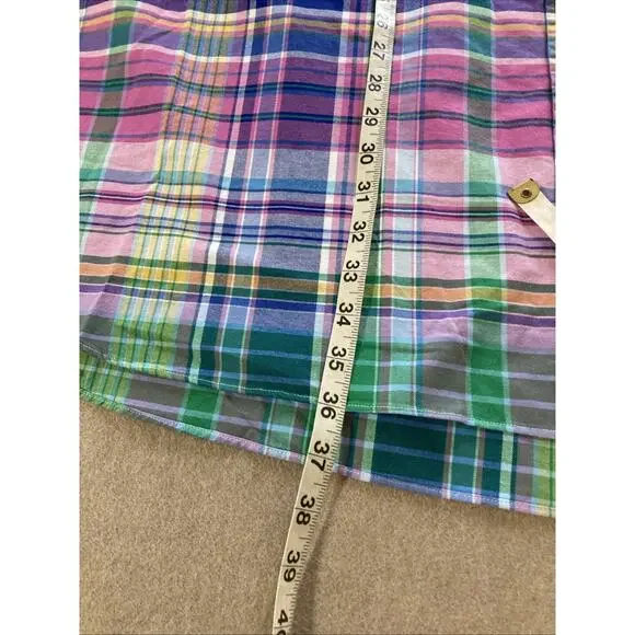 Polo Ralph Lauren Classic Fit Plaid Oxford Shirt Mens Sz 5XB NEW Blue Pink $125